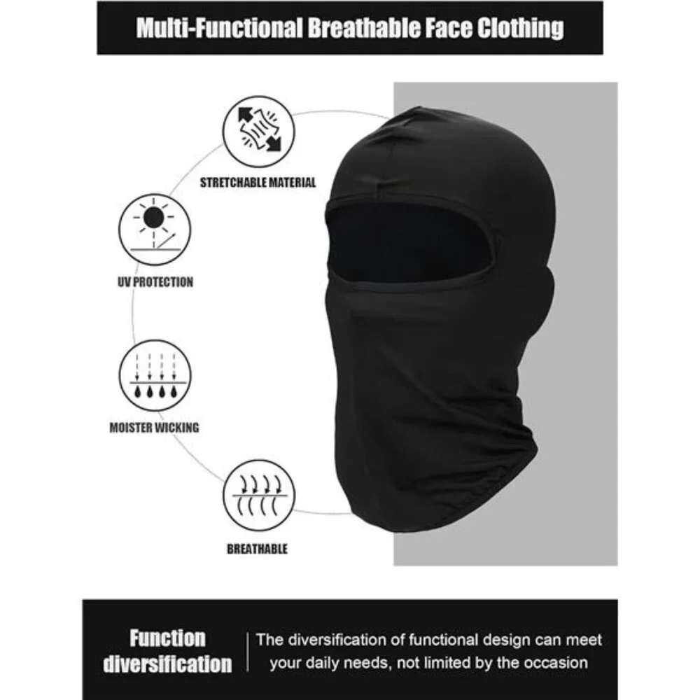 9 Pieces Ski Mask for Men Balaclava Face Mask Summer Face Mask Balaclava Full